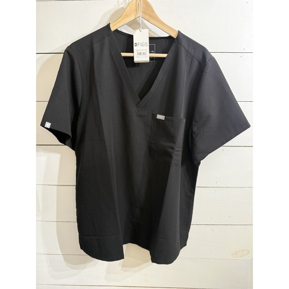 Figs Tops - NWT Figs 2XL Catarina One Pocket Scrub Top Black Size XXL Medical
